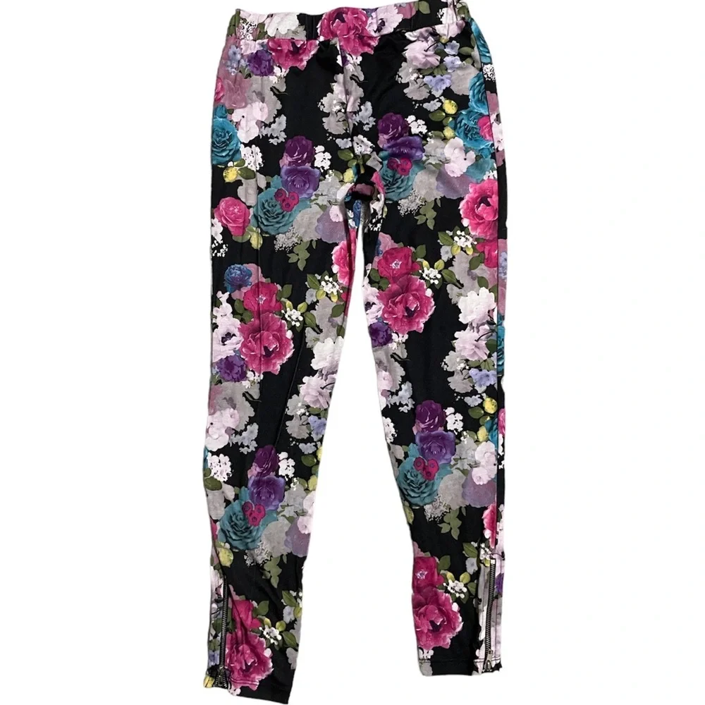 D-Signed Girls Size 10-12 Flower Leggings